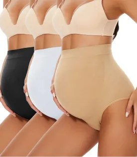 Seamless Maternity Shapewear, Belly Support Panties for Dresses and Pants, High Waisted Pregnancy Underwear, S-XXXL