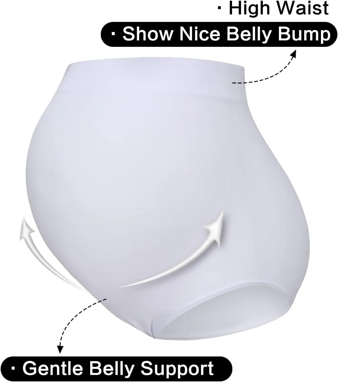 Seamless Maternity Shapewear, Belly Support Panties for Dresses and Pants, High Waisted Pregnancy Underwear, S-XXXL