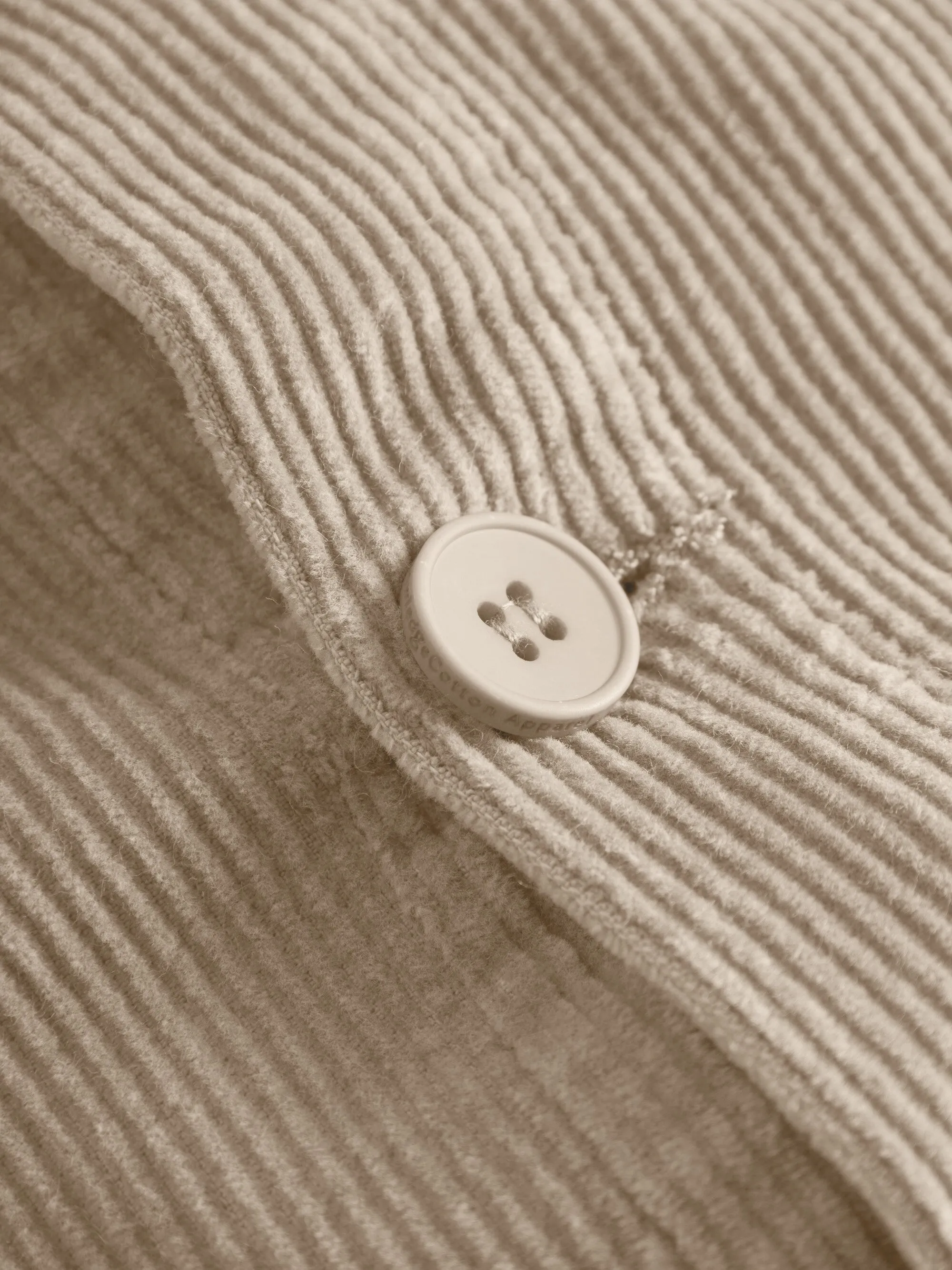 Stretched 8-wales corduroy overshirt - Light feather gray