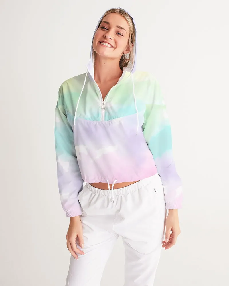Tayrona Tie-Dye light Women's Cropped Windbreaker