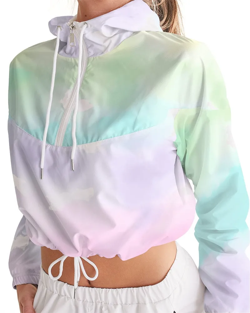 Tayrona Tie-Dye light Women's Cropped Windbreaker