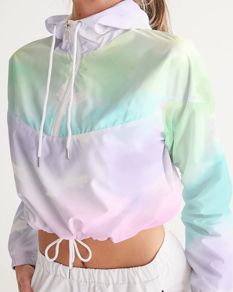 Tayrona Tie-Dye light Women's Cropped Windbreaker