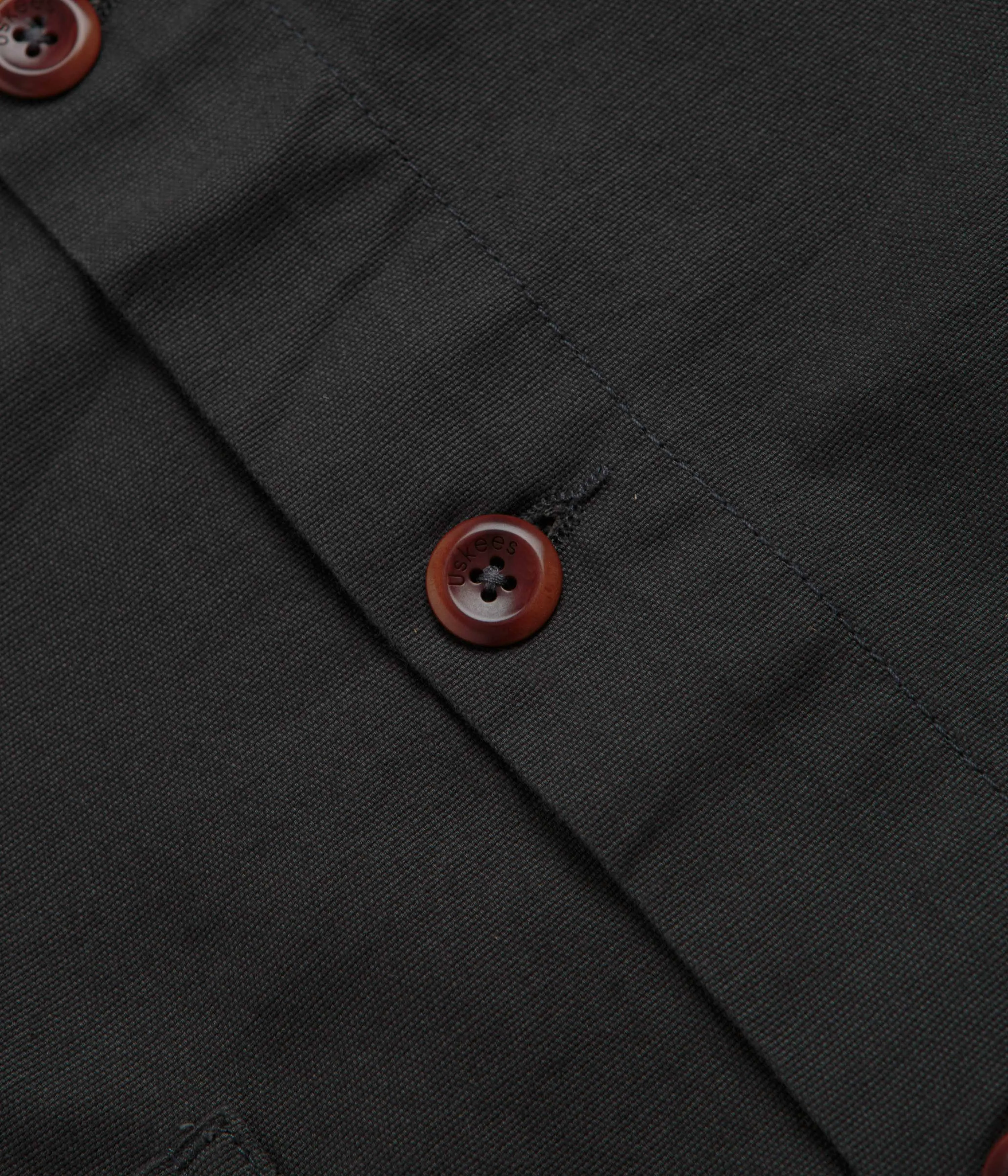 Uskees 3001 Buttoned Overshirt - Charcoal
