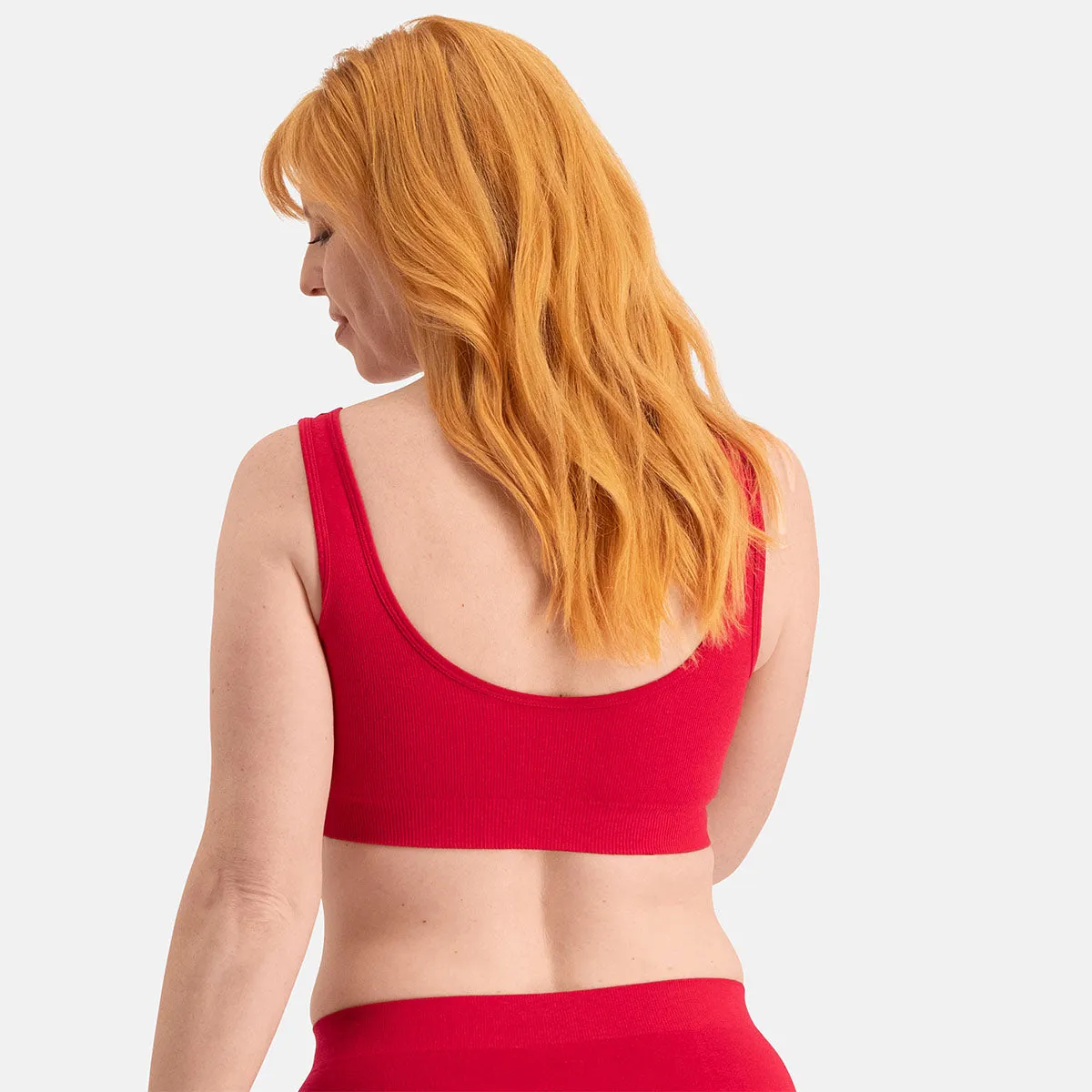 Voordeelbundel: Seamless Padded Bra   Full Brief (3-pack) – Rood