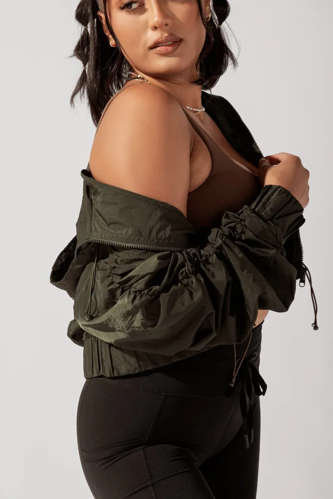 Whimsical Breeze Windbreaker - Forest Night