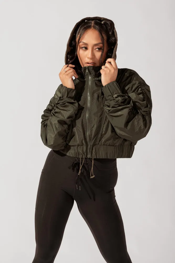 Whimsical Breeze Windbreaker - Forest Night