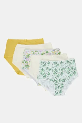 Women Assorted Printed Full Brief Set (Pack of 5)