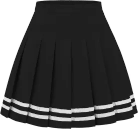 Women Pleated Skirt A-Line Short Mini Basic Skirt School Uniform Cheerleader Skirts Skater Skirt