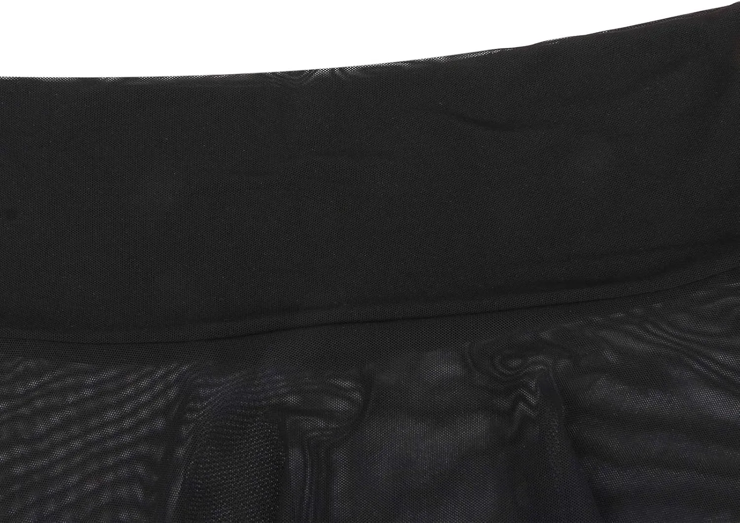 Women's Sheer Mesh Mini Skirts See-Through High Waist Solid Skater Skirt Beach Cover-ups Without Briefs